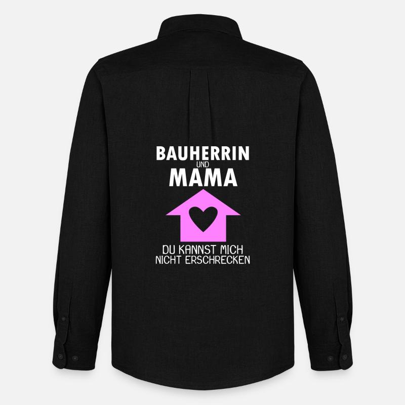 Bauherrin Mama Geschenk - Männer Oxford Hemd von Stanley/Stella - Schwarz