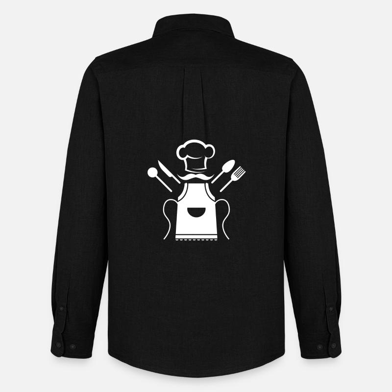 Kochen, kochen, super kochen - Männer Oxford Hemd von Stanley/Stella - Schwarz