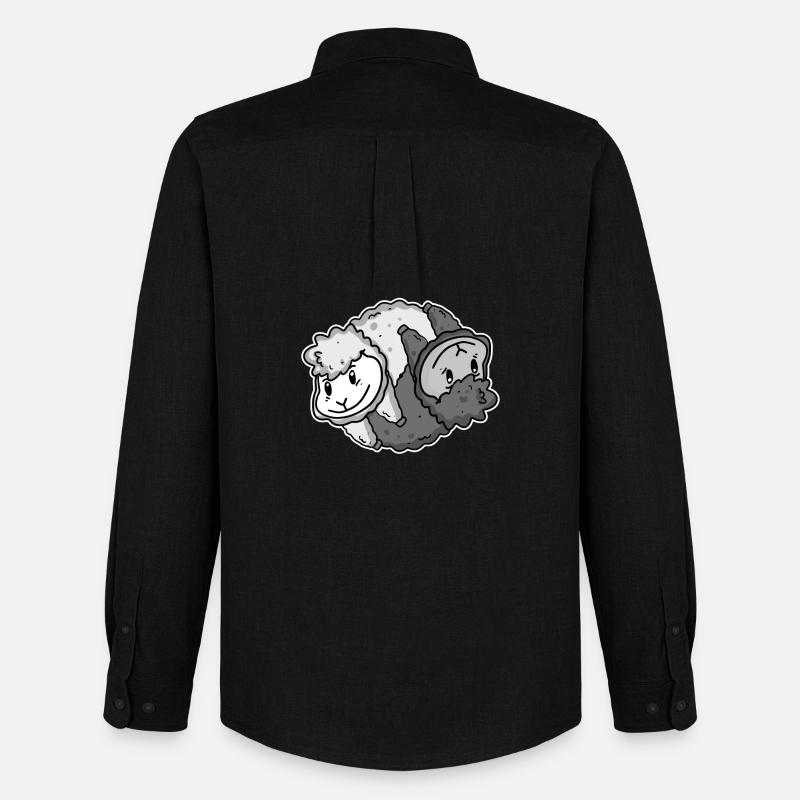 Yin Yang Alpaka - Männer Oxford Hemd von Stanley/Stella - Schwarz