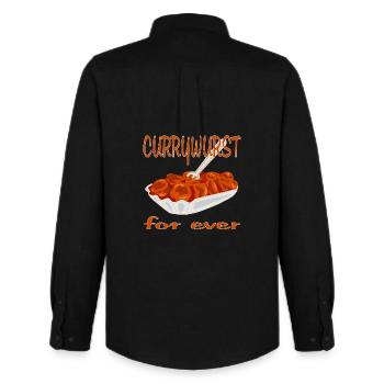 Currywurst is delicious - Men's Oxford Shirt by Stanley/Stella - black - Back - AI Model Male 185 dark (185cm)