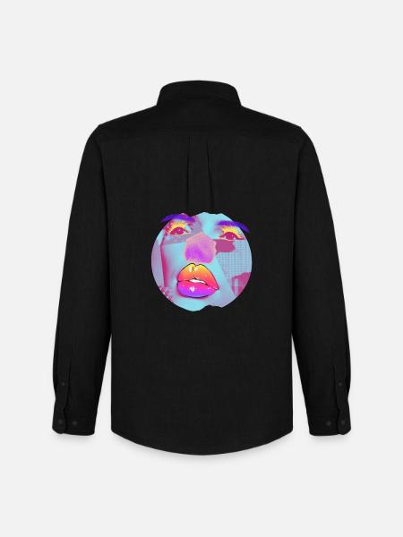 Pop Art bright collage - Men's Oxford Shirt by Stanley/Stella - black