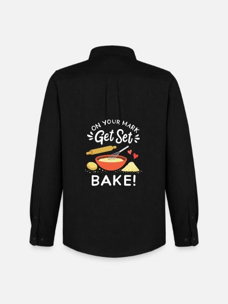 Backen Bäcker Hobbybäcker - Männer Oxford Hemd von Stanley/Stella - Schwarz