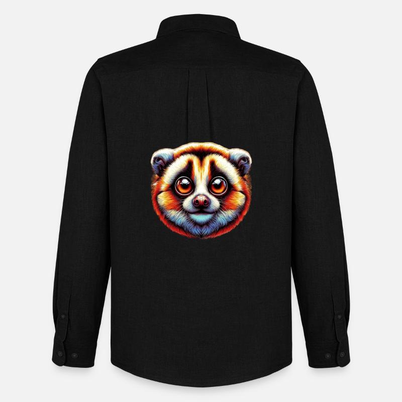 Lori Lento Slow Loris - Männer Oxford Hemd von Stanley/Stella - Schwarz