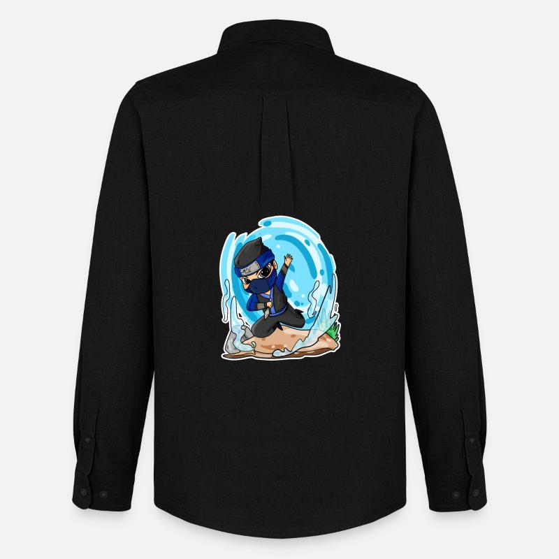 Ninja Motiv - Männer Oxford Hemd von Stanley/Stella - Schwarz