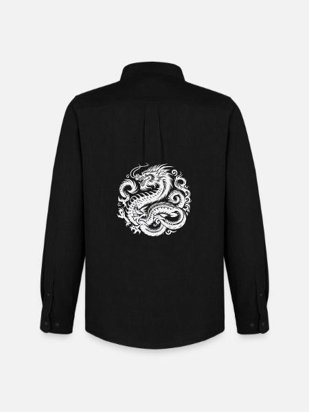 Chinese Dragon Tattoo - Men's Oxford Shirt by Stanley/Stella - black