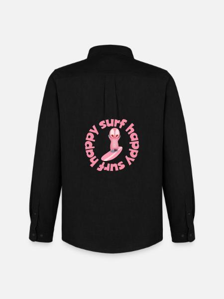 Cute Surf Kawaii Figure - Men's Oxford Shirt by Stanley/Stella - black