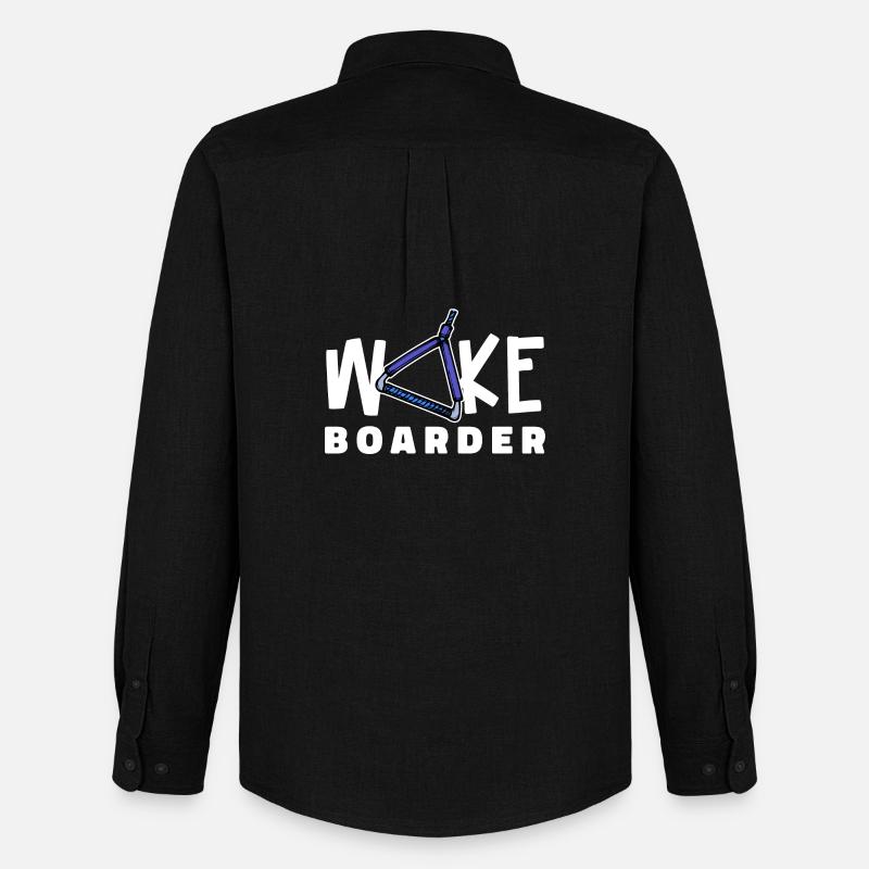 Wellenreiten Kitesurfer Statement Wakeboard - Männer Oxford Hemd von Stanley/Stella - Schwarz