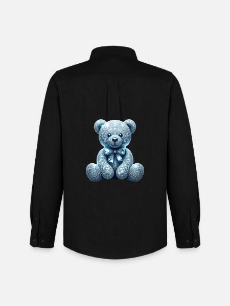 Crystal Bear Diamond Diamonds - Men's Oxford Shirt by Stanley/Stella - black