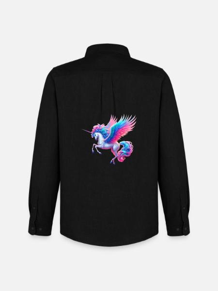 Licorne (02) - Chemise Oxford homme Stanley/Stella - noir