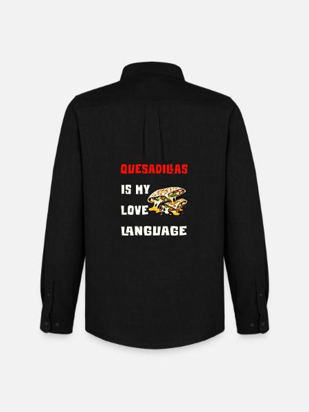 Quesadillas Is My Love Language - Men's Oxford Shirt by Stanley/Stella - black