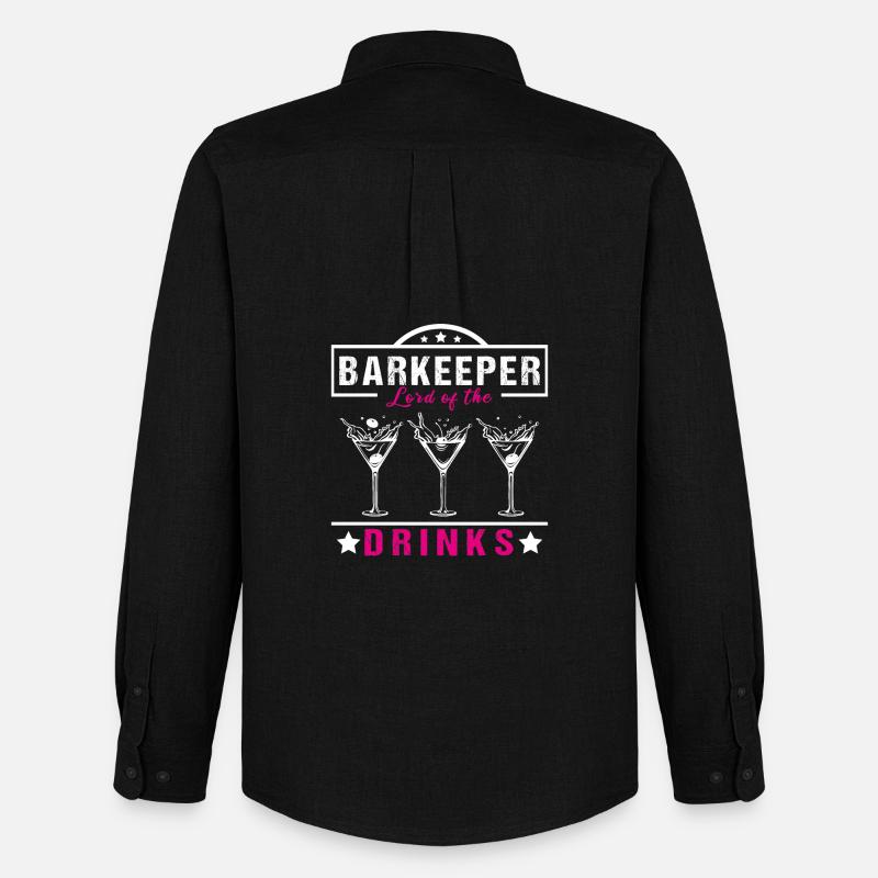 Barkeeper Lord - Männer Oxford Hemd von Stanley/Stella - Schwarz