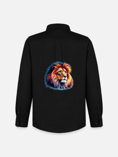 Lion - Men's Oxford Shirt by Stanley/Stella - black