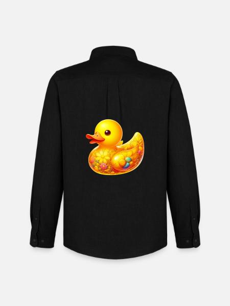 Duckling Duck Duck - Men's Oxford Shirt by Stanley/Stella - black