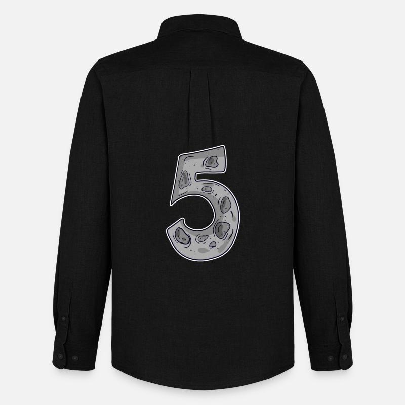Nummer 5 Weltall - Männer Oxford Hemd von Stanley/Stella - Schwarz