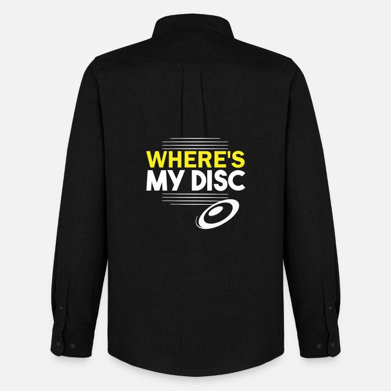 Wo ist meine Disc? - Männer Oxford Hemd von Stanley/Stella - Schwarz