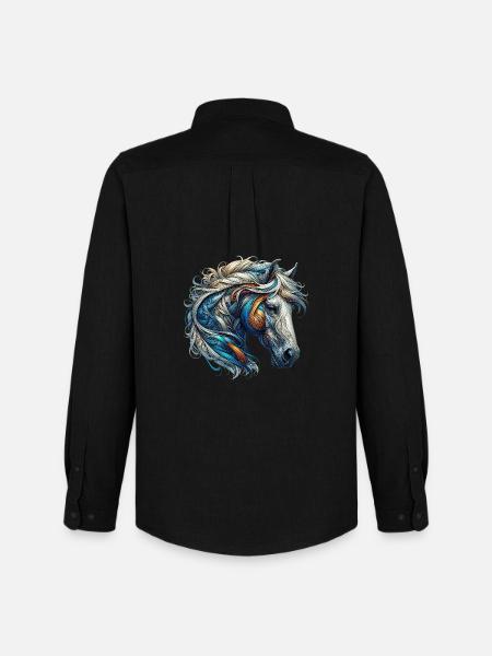 Horse - Men's Oxford Shirt by Stanley/Stella - black