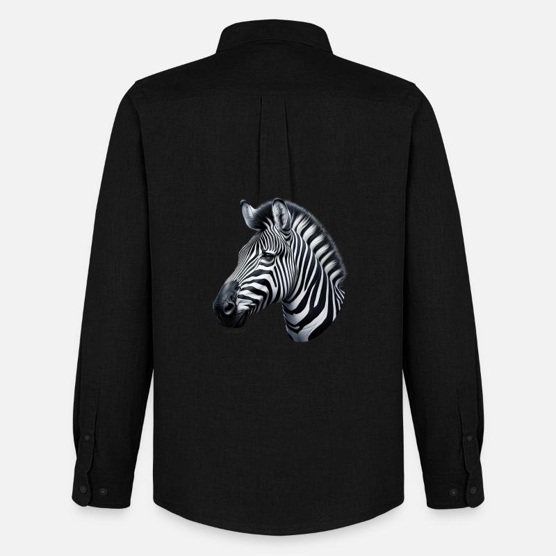 Zebra - Men's Oxford Shirt by Stanley/Stella - black