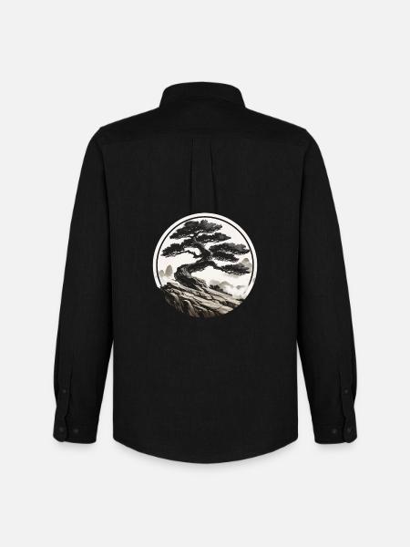 Asian Landscape - Men's Oxford Shirt by Stanley/Stella - black