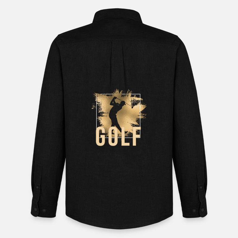 Golfsport - Männer Oxford Hemd von Stanley/Stella - Schwarz