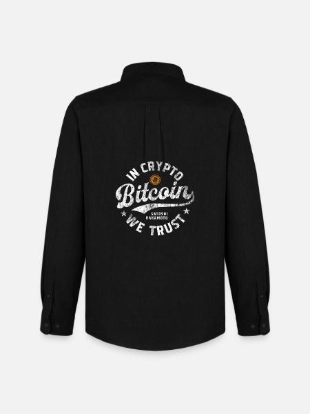 Bitcoin - In Crypto we trust - Männer Oxford Hemd von Stanley/Stella - Schwarz