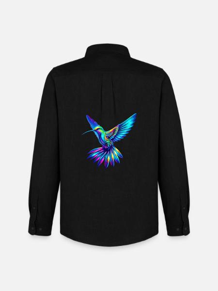 Hummingbird - Men's Oxford Shirt by Stanley/Stella - black