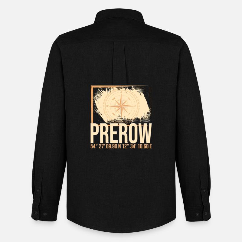 Prerow Koordinaten - Männer Oxford Hemd von Stanley/Stella - Schwarz
