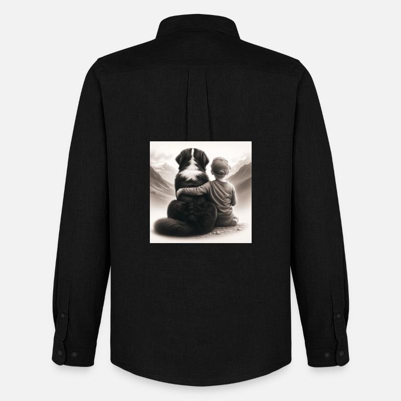 Berner Sennenhund - Männer Oxford Hemd von Stanley/Stella - Schwarz