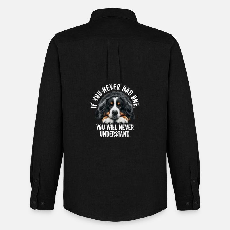 Berner Sennenhund - Männer Oxford Hemd von Stanley/Stella - Schwarz