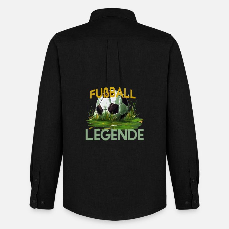 Fußball Legende - Männer Oxford Hemd von Stanley/Stella - Schwarz