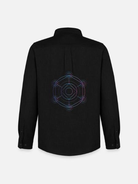 Merkaba - 7 chakras - Men's Oxford Shirt by Stanley/Stella - black