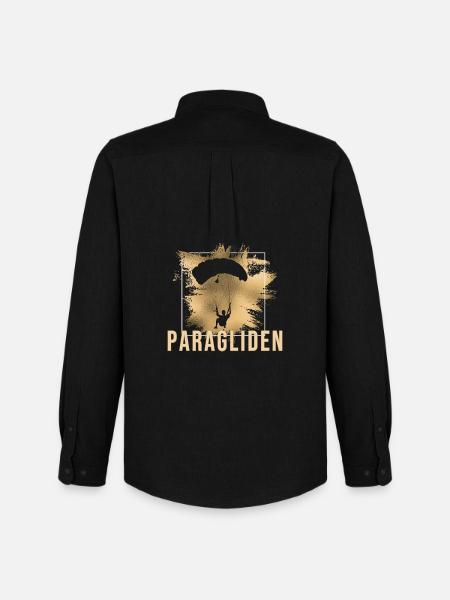 Paragliden - Männer Oxford Hemd von Stanley/Stella - Schwarz