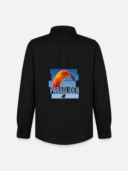 Paragliden - Männer Oxford Hemd von Stanley/Stella - Schwarz