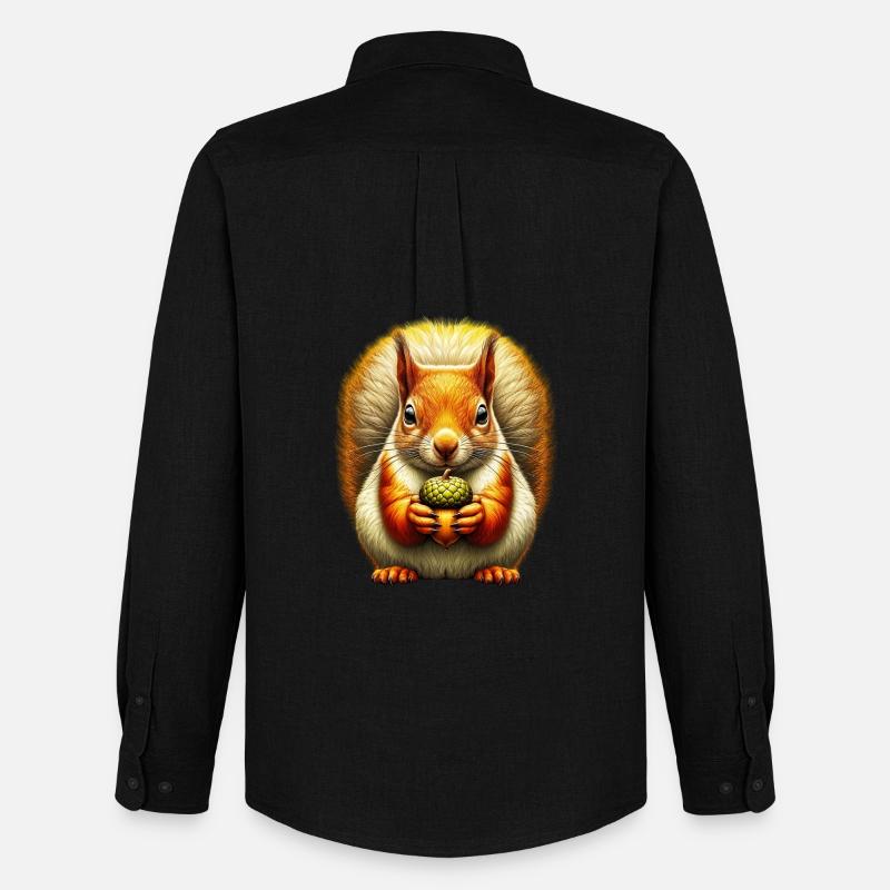 Eichhörnchen - Männer Oxford Hemd von Stanley/Stella - Schwarz