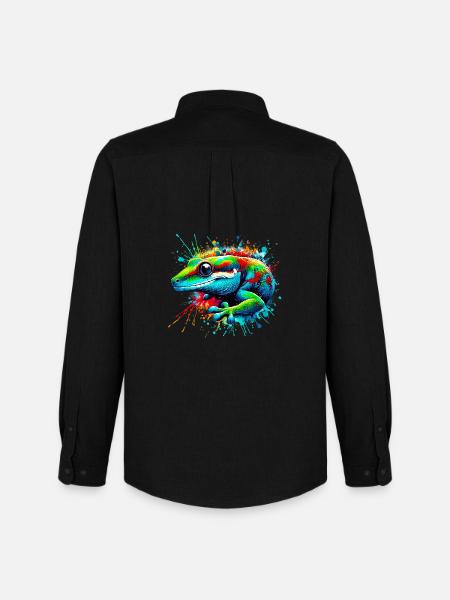 Gecko - Men's Oxford Shirt by Stanley/Stella - black