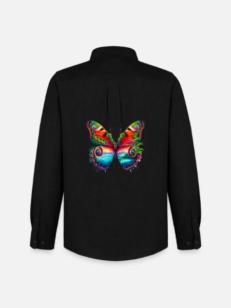 Butterfly - Men's Oxford Shirt by Stanley/Stella - black