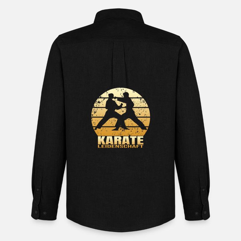 Karate Leidenschaft - Männer Oxford Hemd von Stanley/Stella - Schwarz