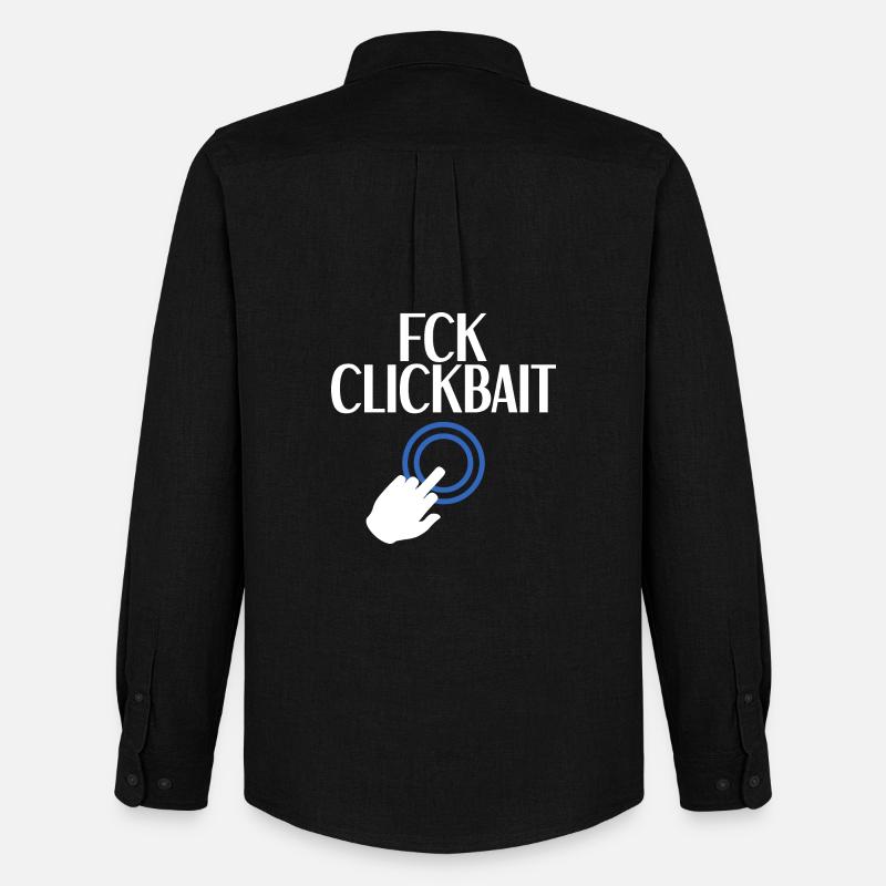 FCK-Clickbait - Männer Oxford Hemd von Stanley/Stella - Schwarz