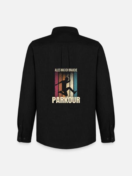 Alles was ich brauche - Parkour - Männer Oxford Hemd von Stanley/Stella - Schwarz