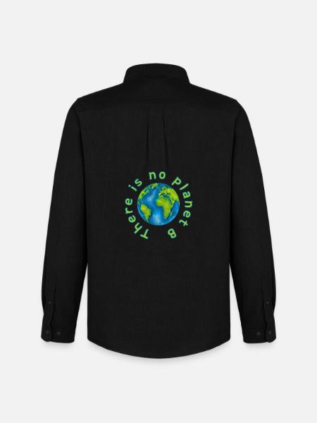 There Is No Planet B - Men's Oxford Shirt by Stanley/Stella - black