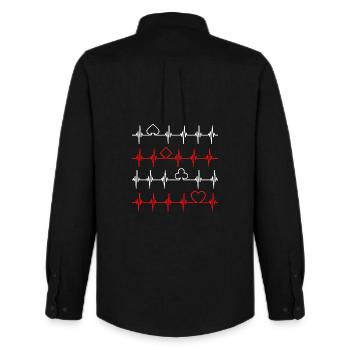 Professional Players Casino Gambling Poker Gambling - Men's Oxford Shirt by Stanley/Stella - black - Back - AI Model Male 185 dark (185cm)
