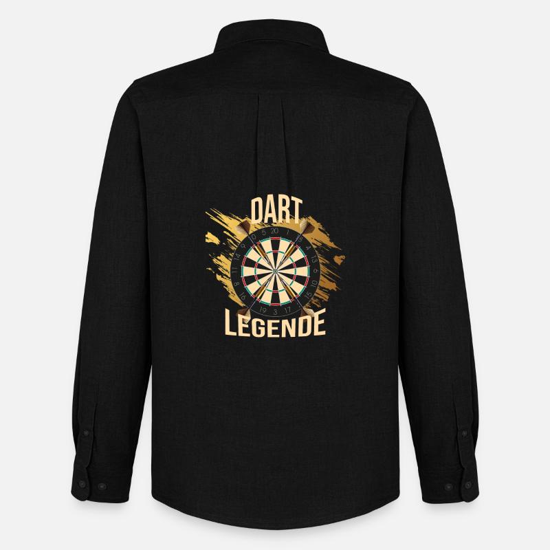 Dart Legende - Männer Oxford Hemd von Stanley/Stella - Schwarz