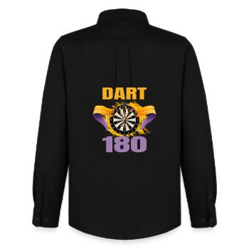 Dart 180 - Männer Oxford Hemd von Stanley/Stella - Schwarz - Hinten - AI Model Male 185 dark (185cm)