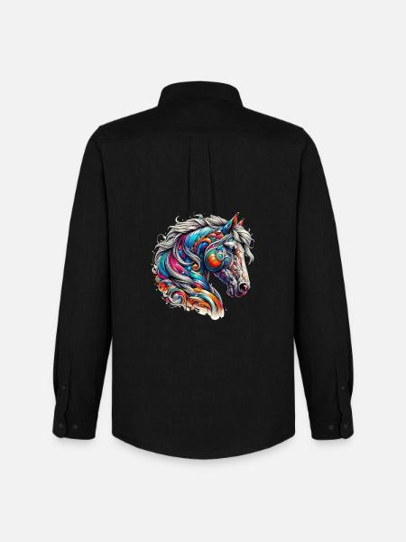 Horse - Men's Oxford Shirt by Stanley/Stella - black