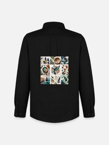 Nature in Art - Men's Oxford Shirt by Stanley/Stella - black