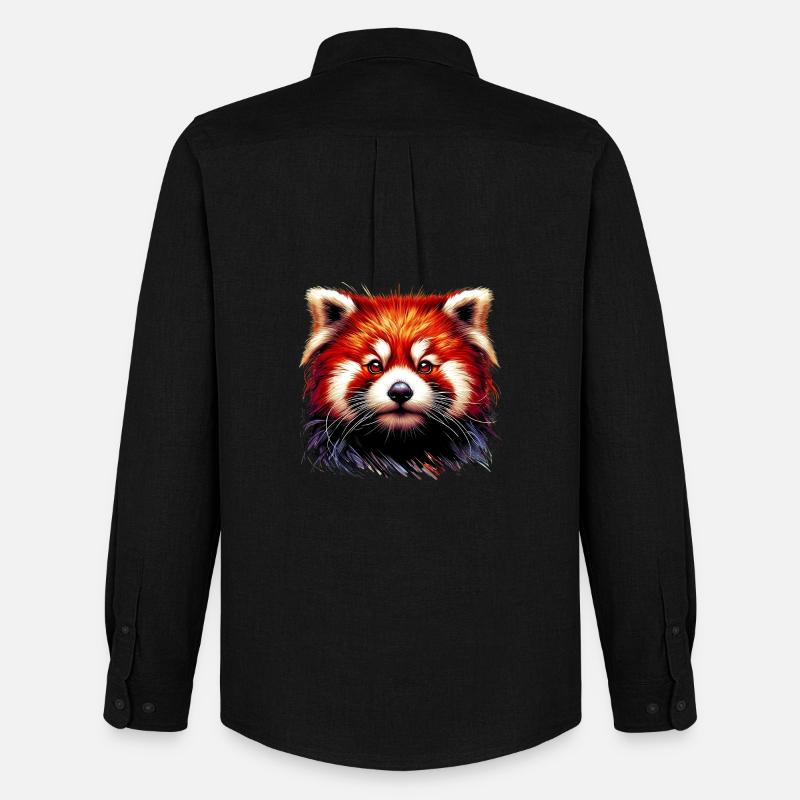 Kleiner Panda - Männer Oxford Hemd von Stanley/Stella - Schwarz