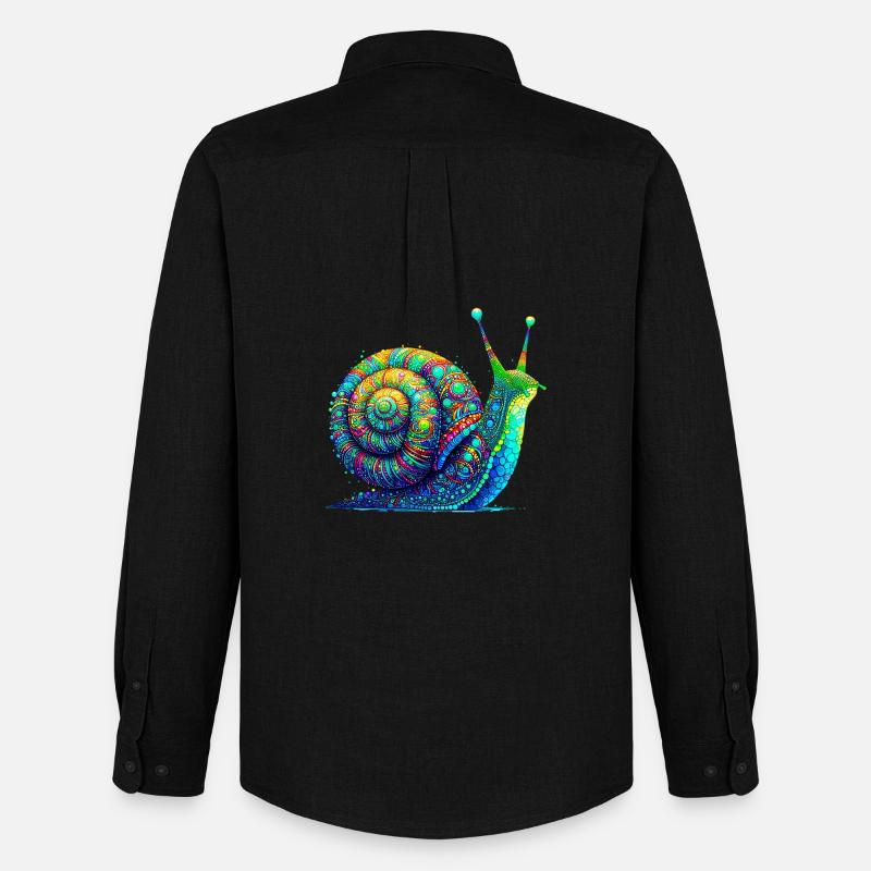 Schnecke - Männer Oxford Hemd von Stanley/Stella - Schwarz