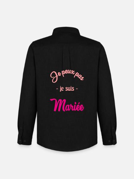 MARIEE. FUTURE MARIEE. EVJF - Chemise Oxford homme Stanley/Stella - noir