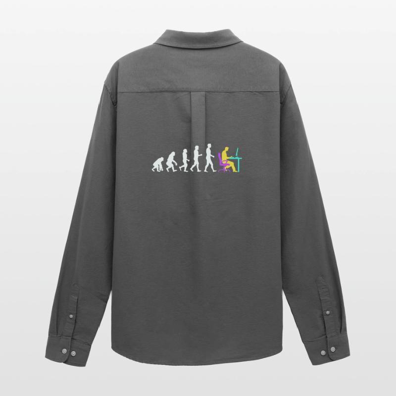 Developer Evolution Computergeek Open Source Men's Oxford Shirt by Stanley/Stella