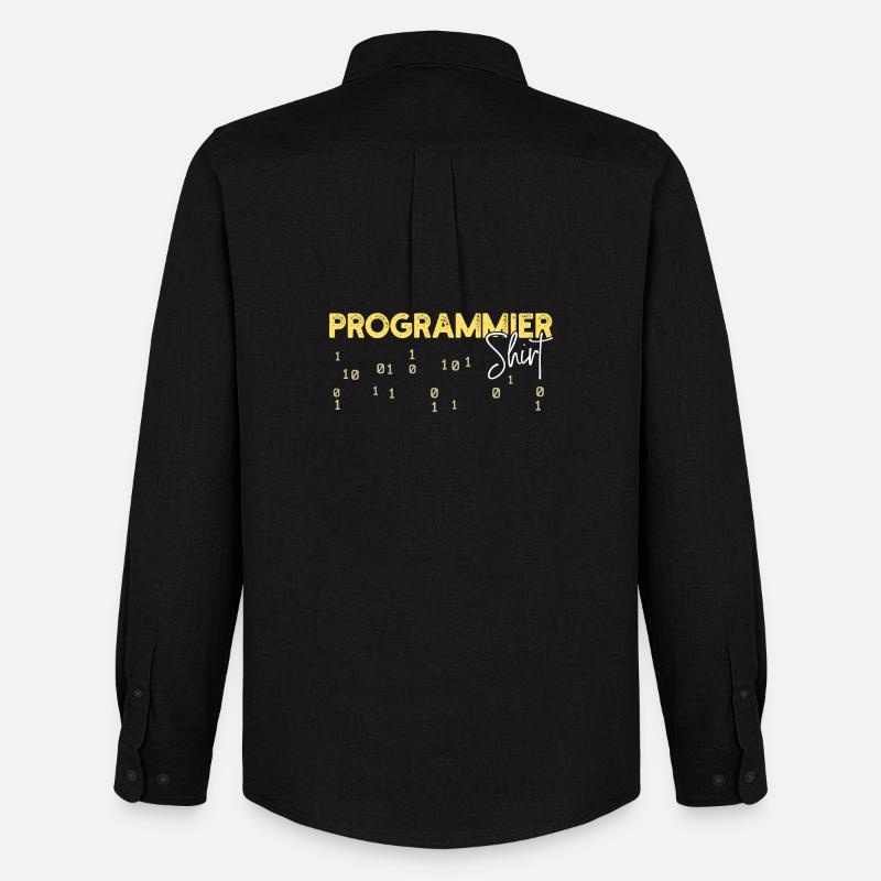 Developer Statement Coden Skripting Webentwickler - Männer Oxford Hemd von Stanley/Stella - Schwarz