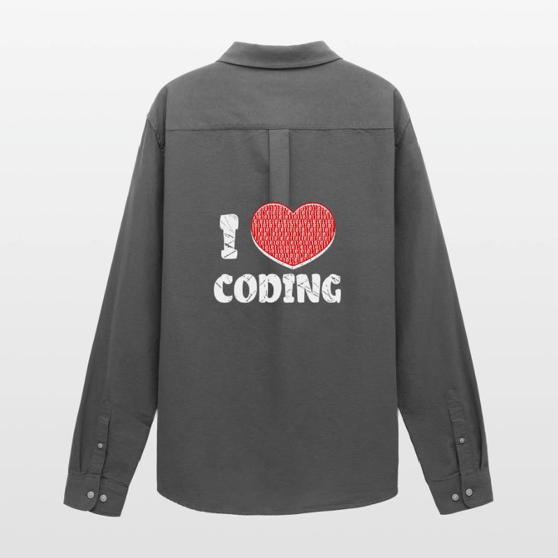 Developer Heart Coding Statement Programmer Men's Oxford Shirt by Stanley/Stella